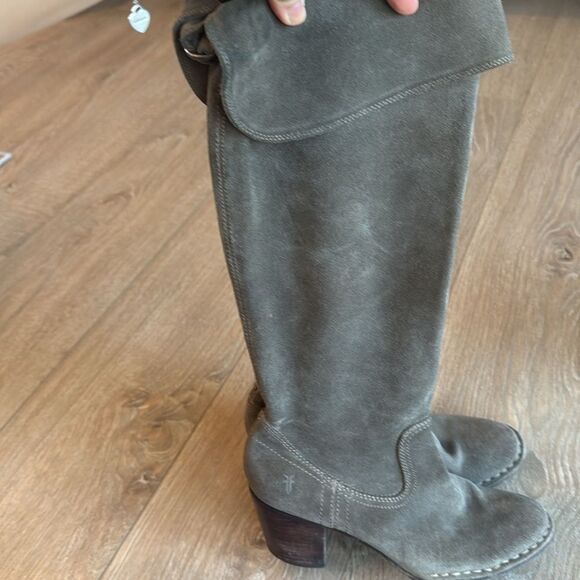 FRYE SUEDE LUCINA SLOUCH BOOT SIZE 7 KNEE HIGH OR OVER THE KNEE EEEUC - Picture 5 of 13